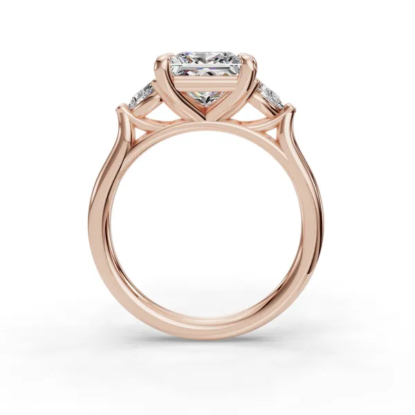 14K Rose Gold Princess Engagement Ring Setting Image 2 SVS Fine Jewelry Oceanside, NY