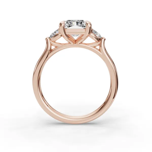 14K Rose Gold Radiant Engagement Ring Setting Image 2 SVS Fine Jewelry Oceanside, NY