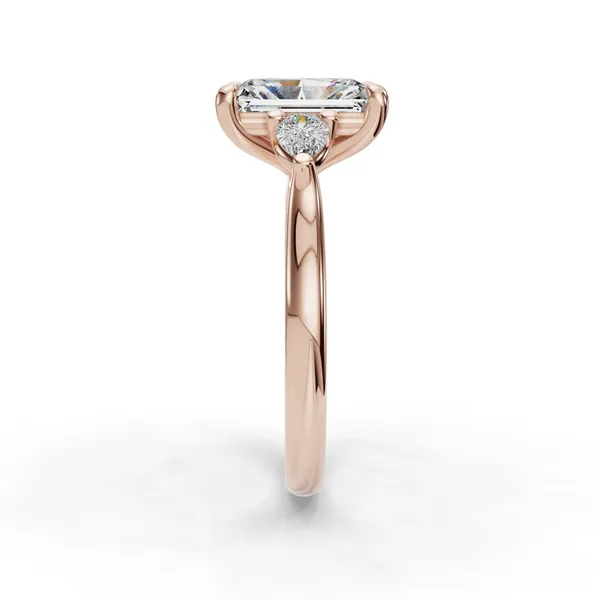 14K Rose Gold Radiant Engagement Ring Setting Image 3 SVS Fine Jewelry Oceanside, NY