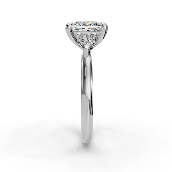 14K White Gold Princess Engagement Ring Setting Image 3 SVS Fine Jewelry Oceanside, NY