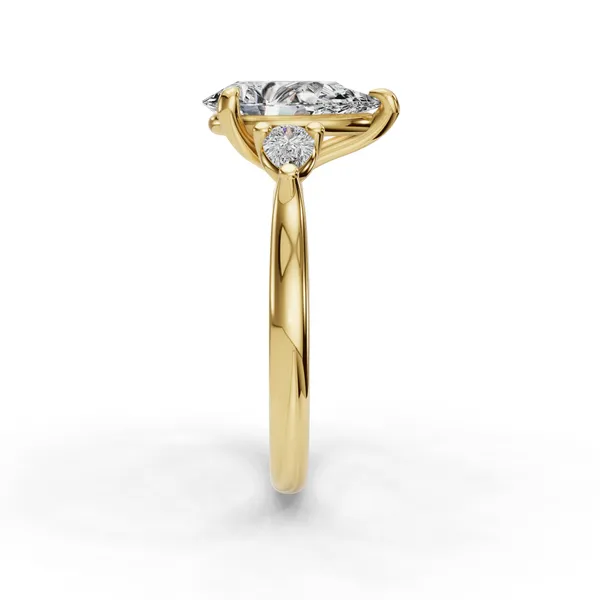 14K Yellow Gold Pear Engagement Ring Setting Image 3 SVS Fine Jewelry Oceanside, NY