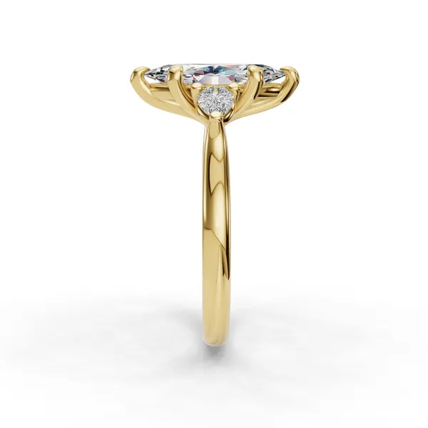 14K Yellow Gold Marquise Engagement Ring Setting Image 3 SVS Fine Jewelry Oceanside, NY