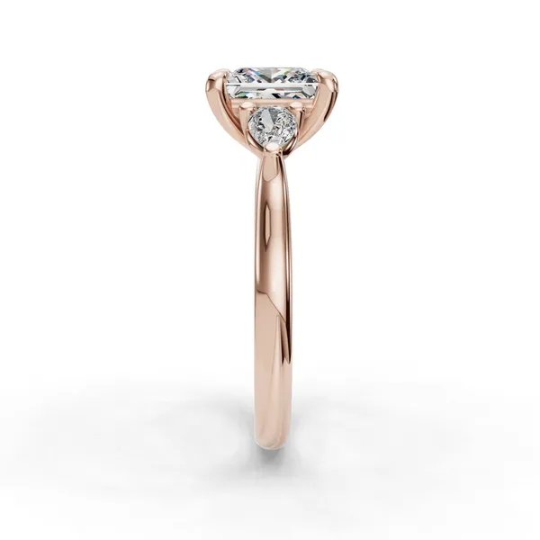 18K Rose Gold Princess Engagement Ring Setting Image 3 SVS Fine Jewelry Oceanside, NY