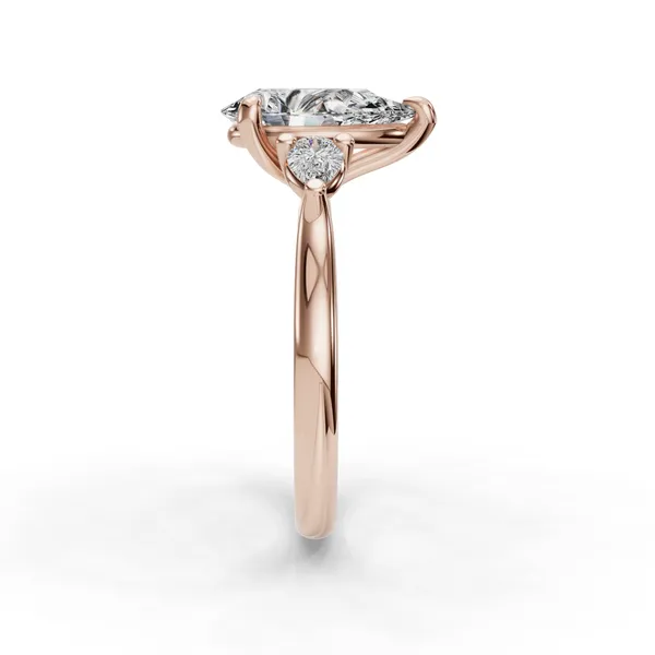 18K Rose Gold Pear Engagement Ring Setting Image 3 SVS Fine Jewelry Oceanside, NY