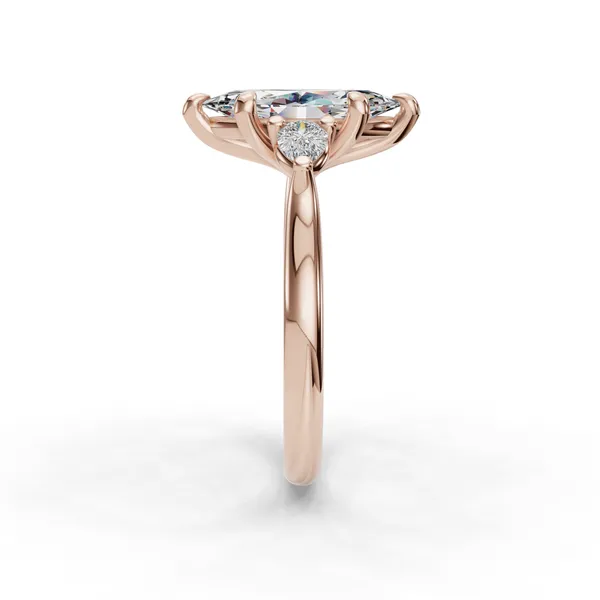 18K Rose Gold Marquise Engagement Ring Setting Image 3 SVS Fine Jewelry Oceanside, NY
