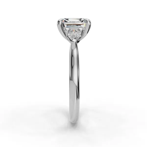 18K White Gold Asscher Engagement Ring Setting Image 3 SVS Fine Jewelry Oceanside, NY