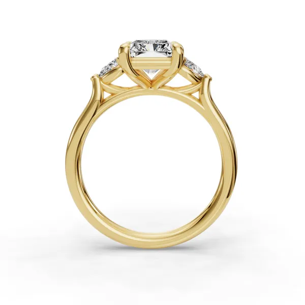 18K Yellow Gold Radiant Engagement Ring Setting Image 2 SVS Fine Jewelry Oceanside, NY