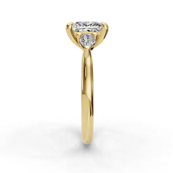 18K Yellow Gold Princess Engagement Ring Setting Image 3 SVS Fine Jewelry Oceanside, NY