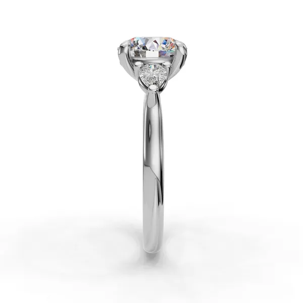 Platinum Round Engagement Ring Setting Image 3 SVS Fine Jewelry Oceanside, NY