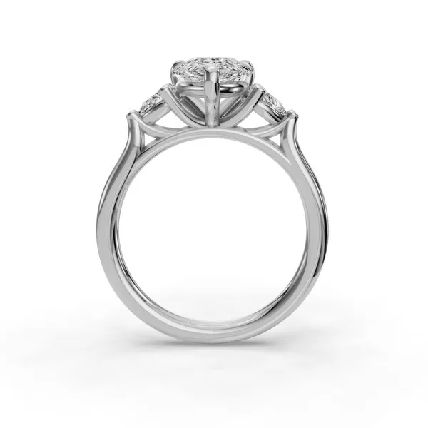 Platinum Pear Engagement Ring Setting Image 2 SVS Fine Jewelry Oceanside, NY