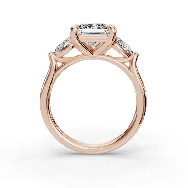 14K Rose Gold Princess Engagement Ring Setting Image 2 SVS Fine Jewelry Oceanside, NY