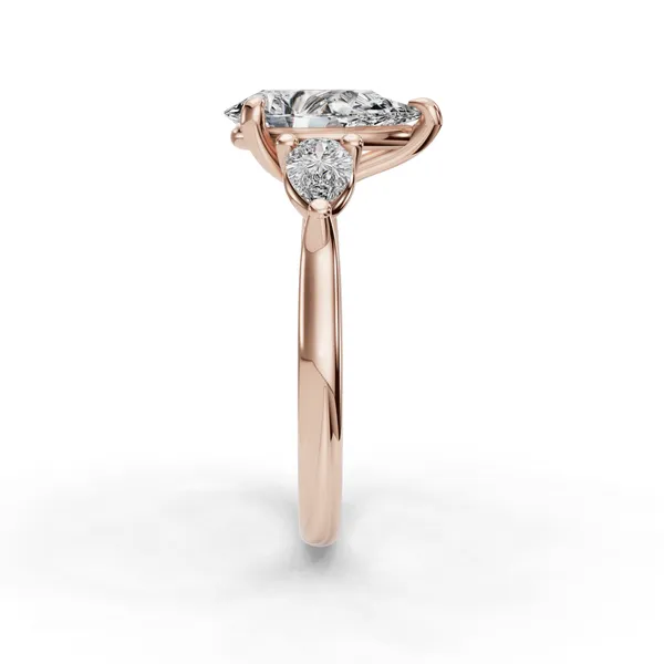 14K Rose Gold Pear Engagement Ring Setting Image 3 SVS Fine Jewelry Oceanside, NY