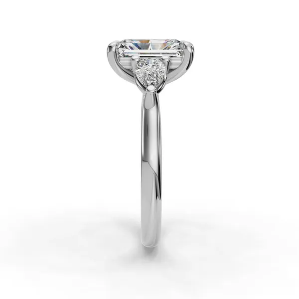14K White Gold Radiant Engagement Ring Setting Image 3 SVS Fine Jewelry Oceanside, NY