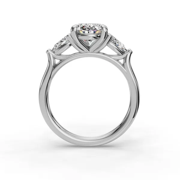 14K White Gold Oval Engagement Ring Setting Image 2 SVS Fine Jewelry Oceanside, NY