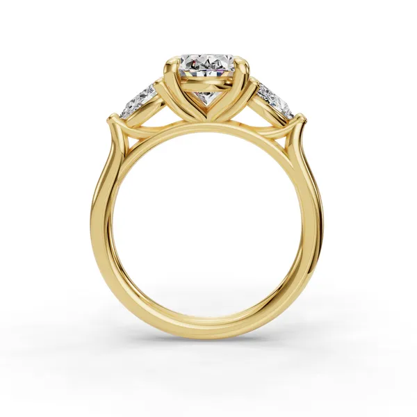 14K Yellow Gold Oval Engagement Ring Setting Image 2 SVS Fine Jewelry Oceanside, NY