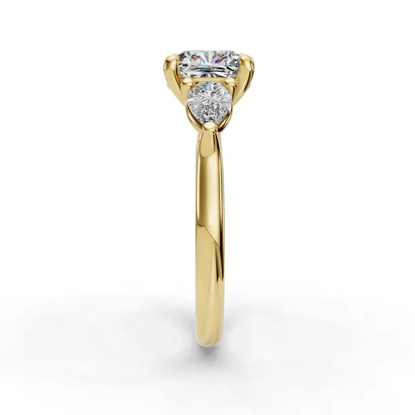 14K Yellow Gold Cushion Engagement Ring Setting Image 3 SVS Fine Jewelry Oceanside, NY