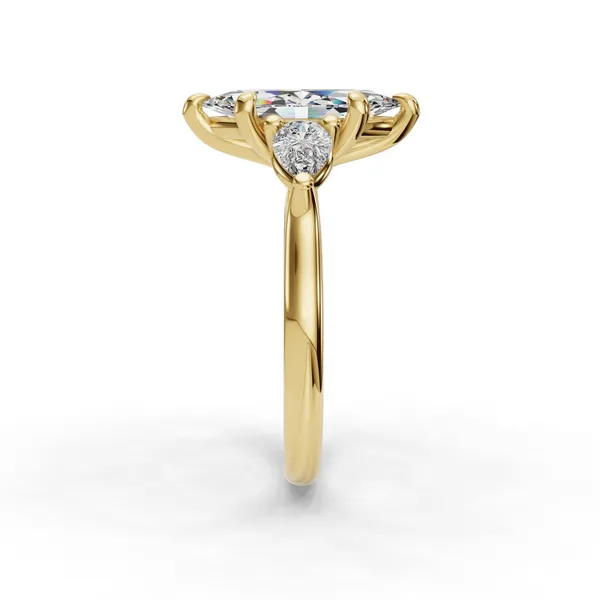 14K Yellow Gold Marquise Engagement Ring Setting Image 3 SVS Fine Jewelry Oceanside, NY