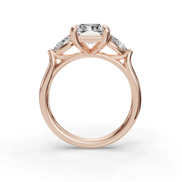18K Rose Gold Radiant Engagement Ring Setting Image 2 SVS Fine Jewelry Oceanside, NY