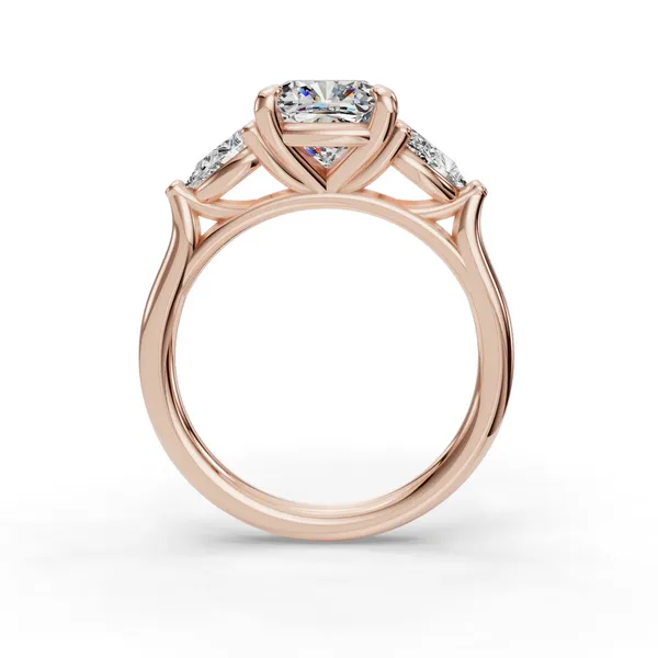 18K Rose Gold Cushion Engagement Ring Setting Image 2 SVS Fine Jewelry Oceanside, NY