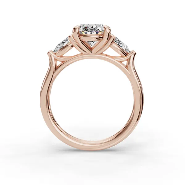 18K Rose Gold Oval Engagement Ring Setting Image 2 SVS Fine Jewelry Oceanside, NY