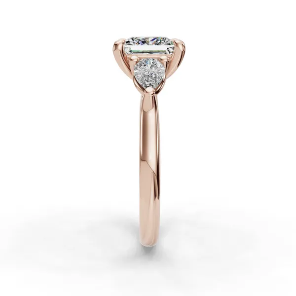 18K Rose Gold Princess Engagement Ring Setting Image 3 SVS Fine Jewelry Oceanside, NY