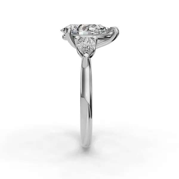 Platinum Pear Engagement Ring Setting Image 3 SVS Fine Jewelry Oceanside, NY