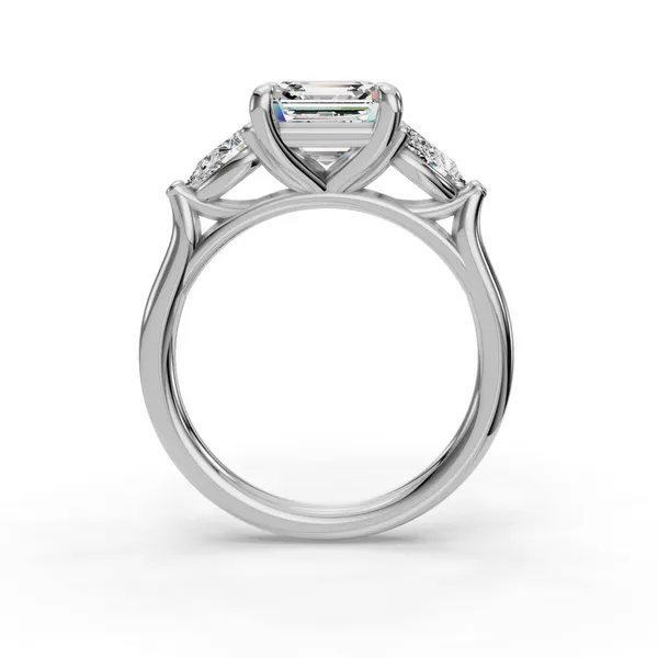 Platinum Asscher Engagement Ring Setting Image 2 SVS Fine Jewelry Oceanside, NY