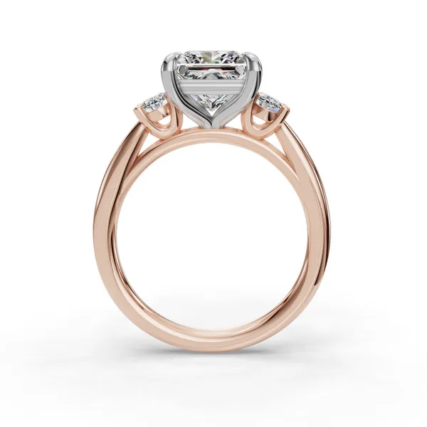 14K Rose Gold Princess Engagement Ring Setting Image 2 SVS Fine Jewelry Oceanside, NY