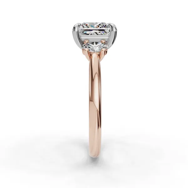 14K Rose Gold Princess Engagement Ring Setting Image 3 SVS Fine Jewelry Oceanside, NY