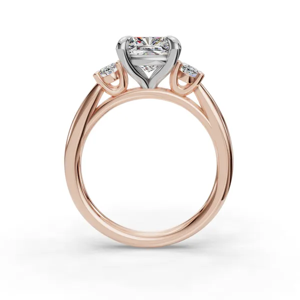 14K Rose Gold Cushion Engagement Ring Setting Image 2 SVS Fine Jewelry Oceanside, NY