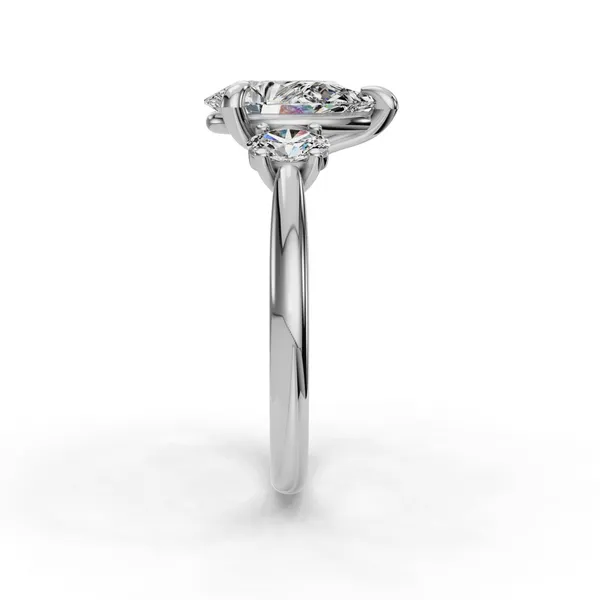 14K White Gold Pear Engagement Ring Setting Image 3 SVS Fine Jewelry Oceanside, NY
