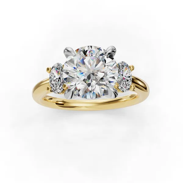 14K Yellow Gold Round Engagement Ring Setting Image 4 SVS Fine Jewelry Oceanside, NY