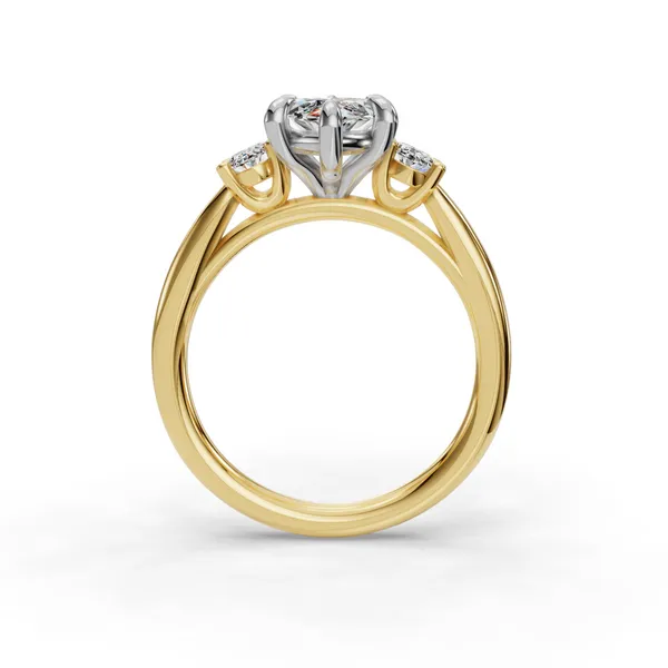 14K Yellow Gold Marquise Engagement Ring Setting Image 2 SVS Fine Jewelry Oceanside, NY