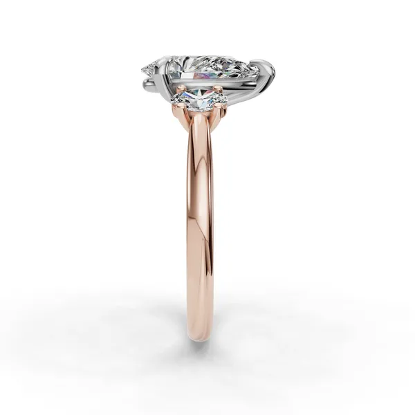 18K Rose Gold Pear Engagement Ring Setting Image 3 SVS Fine Jewelry Oceanside, NY