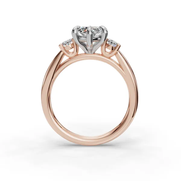 18K Rose Gold Marquise Engagement Ring Setting Image 2 SVS Fine Jewelry Oceanside, NY