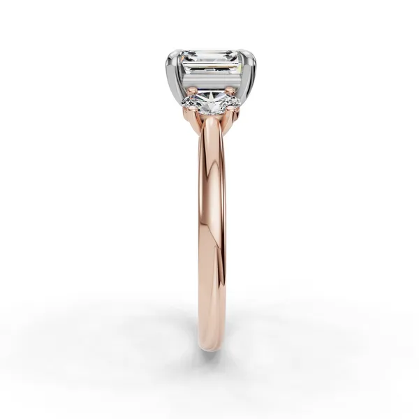 18K Rose Gold Asscher Engagement Ring Setting Image 3 SVS Fine Jewelry Oceanside, NY