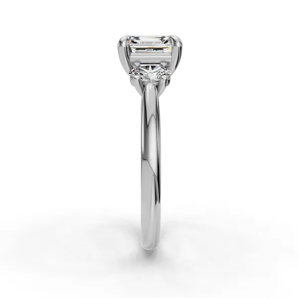Platinum Asscher Engagement Ring Setting Image 3 SVS Fine Jewelry Oceanside, NY