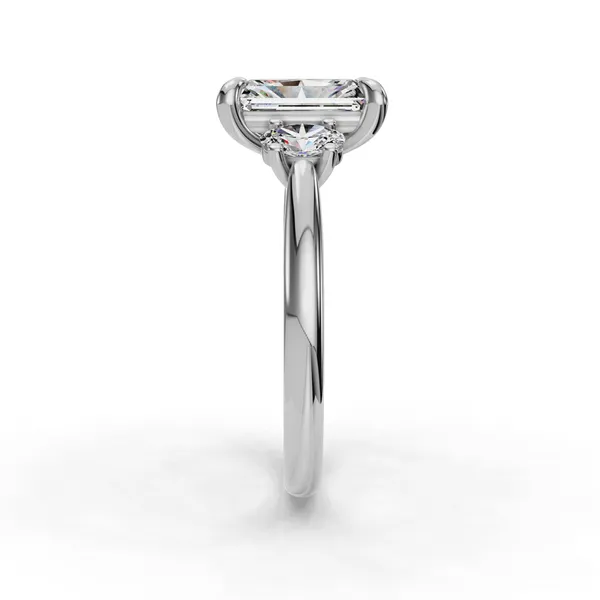 Platinum Radiant Engagement Ring Setting Image 3 SVS Fine Jewelry Oceanside, NY