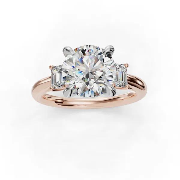 14K Rose Gold Round Engagement Ring Setting Image 4 SVS Fine Jewelry Oceanside, NY