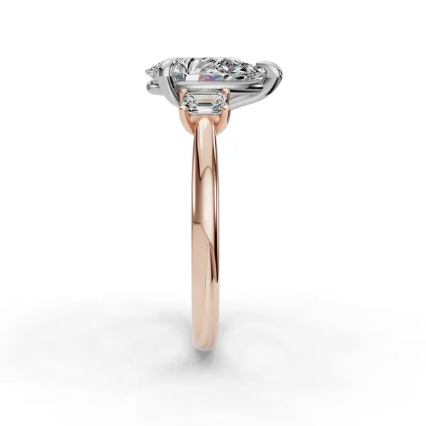 14K Rose Gold Pear Engagement Ring Setting Image 3 SVS Fine Jewelry Oceanside, NY