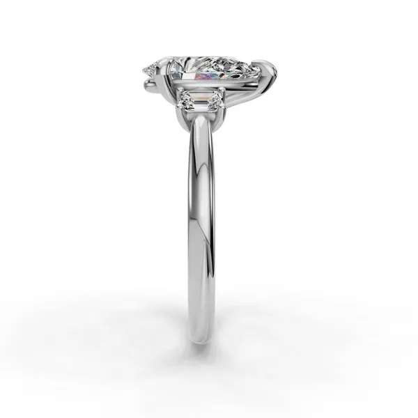 14K White Gold Pear Engagement Ring Setting Image 3 SVS Fine Jewelry Oceanside, NY