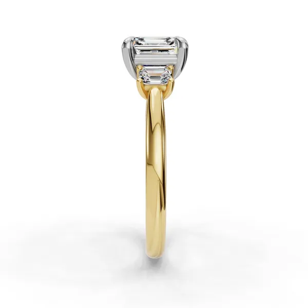 14K Yellow Gold Asscher Engagement Ring Setting Image 3 SVS Fine Jewelry Oceanside, NY