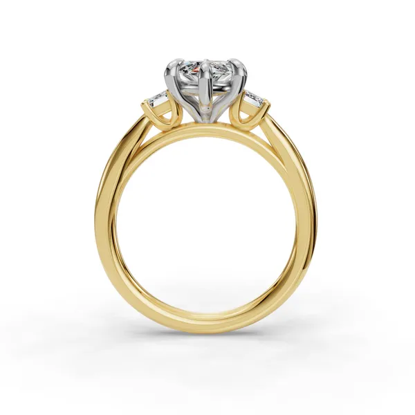 14K Yellow Gold Marquise Engagement Ring Setting Image 2 SVS Fine Jewelry Oceanside, NY