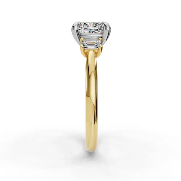 14K Yellow Gold Cushion Engagement Ring Setting Image 3 SVS Fine Jewelry Oceanside, NY