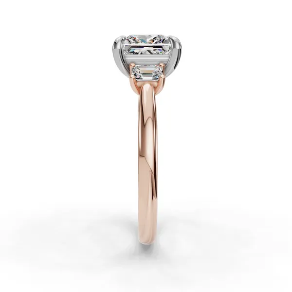 18K Rose Gold Princess Engagement Ring Setting Image 3 SVS Fine Jewelry Oceanside, NY
