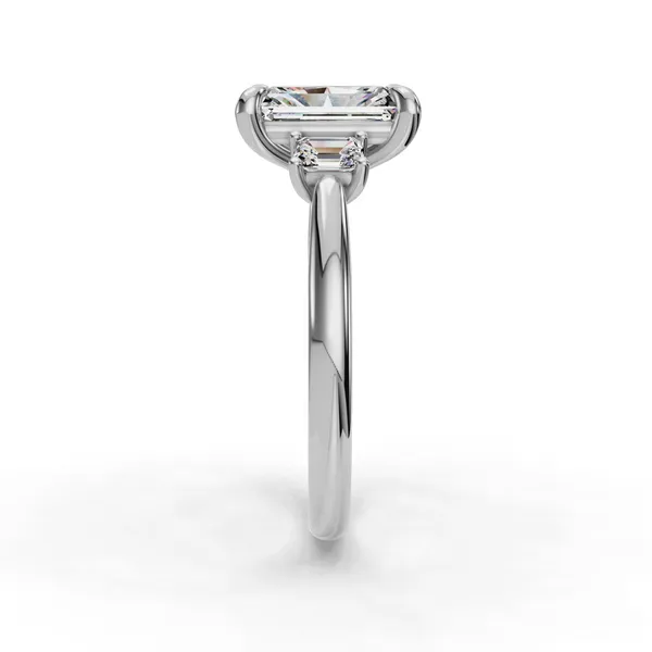 18K White Gold Radiant Engagement Ring Setting Image 3 SVS Fine Jewelry Oceanside, NY