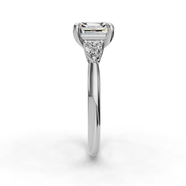 14K White Gold Asscher Engagement Ring Setting Image 3 SVS Fine Jewelry Oceanside, NY