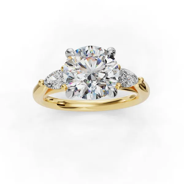 14K Yellow Gold Round Engagement Ring Setting Image 4 SVS Fine Jewelry Oceanside, NY