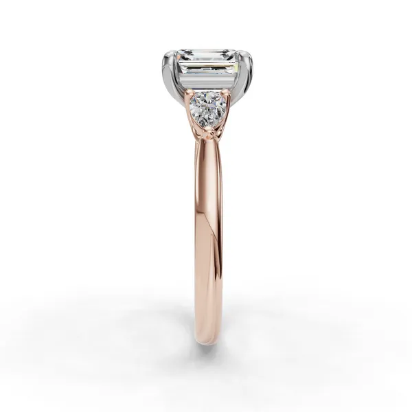 18K Rose Gold Asscher Engagement Ring Setting Image 3 SVS Fine Jewelry Oceanside, NY