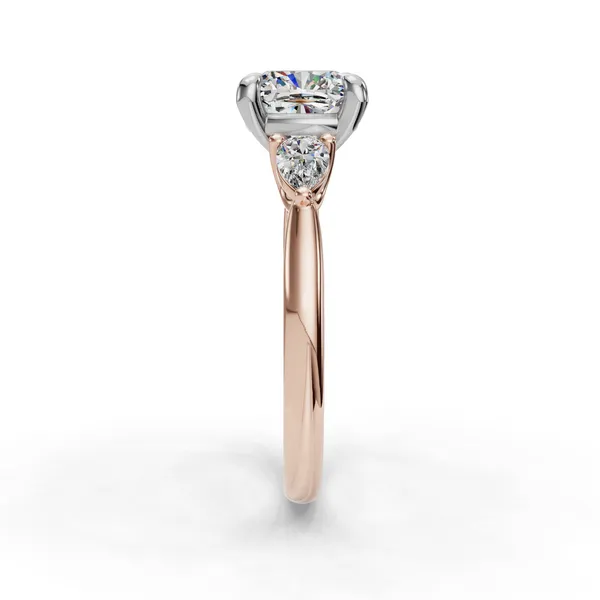 18K Rose Gold Cushion Engagement Ring Setting Image 3 SVS Fine Jewelry Oceanside, NY